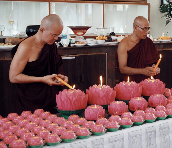Candle lighting-Bhante